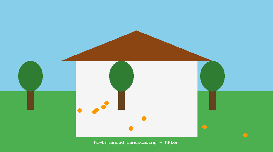 Home after AI landscaping